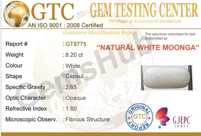 8.20 ct Natural Certified  White Coral/सफ़ेद मूंगा